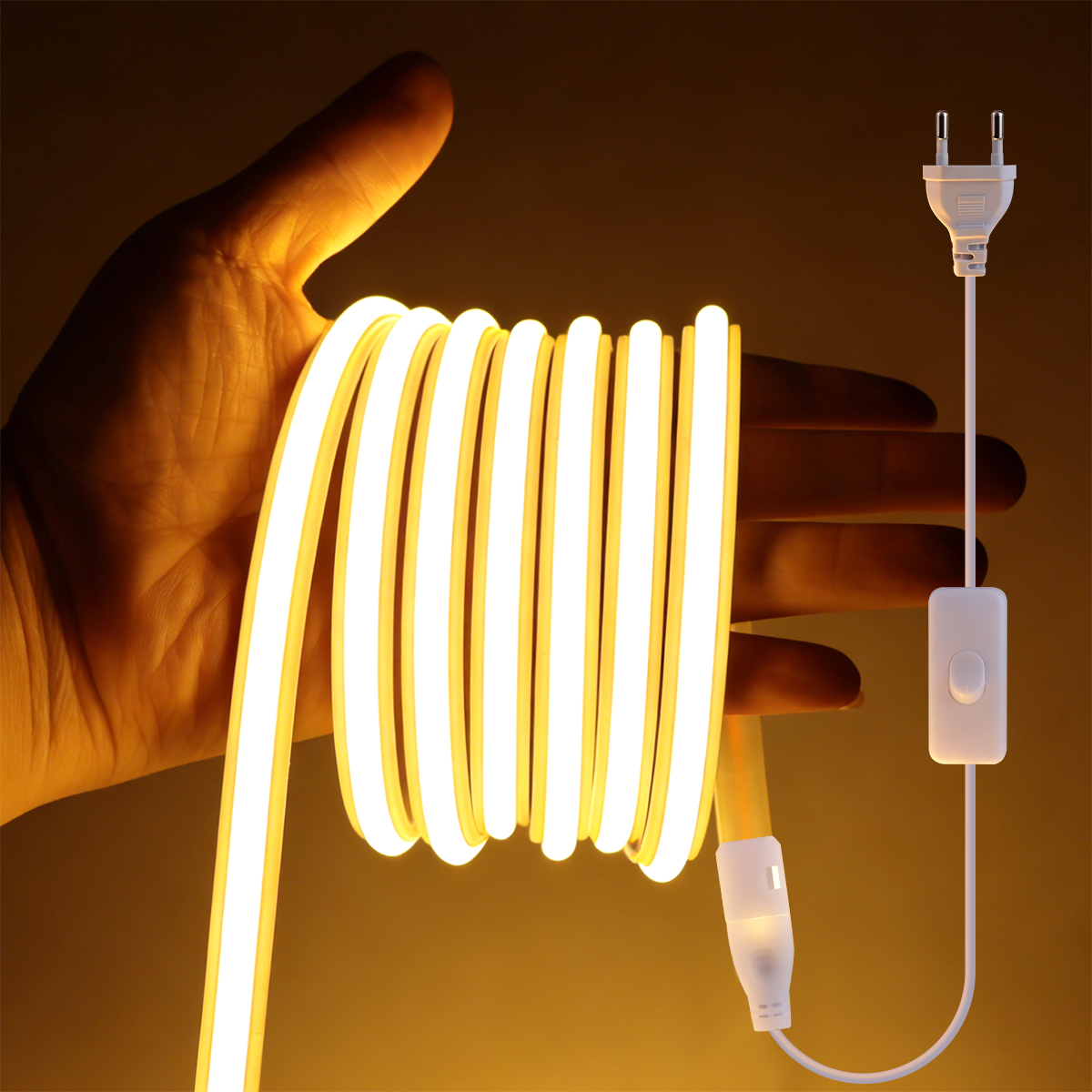 Outdoor Power Strip Weatherproof - 220V COB Led Strip High Density