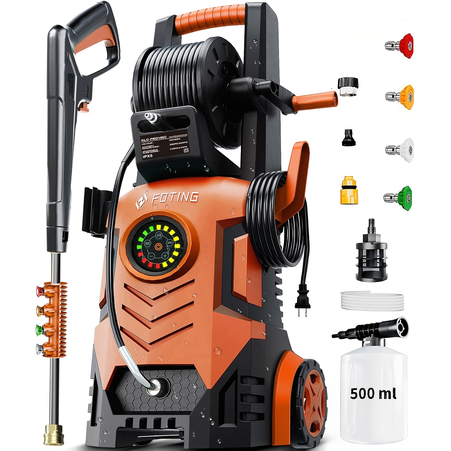 Pressure Washer Electric - 2025Upgraded Pressure Washer 5000PSI with IPX5