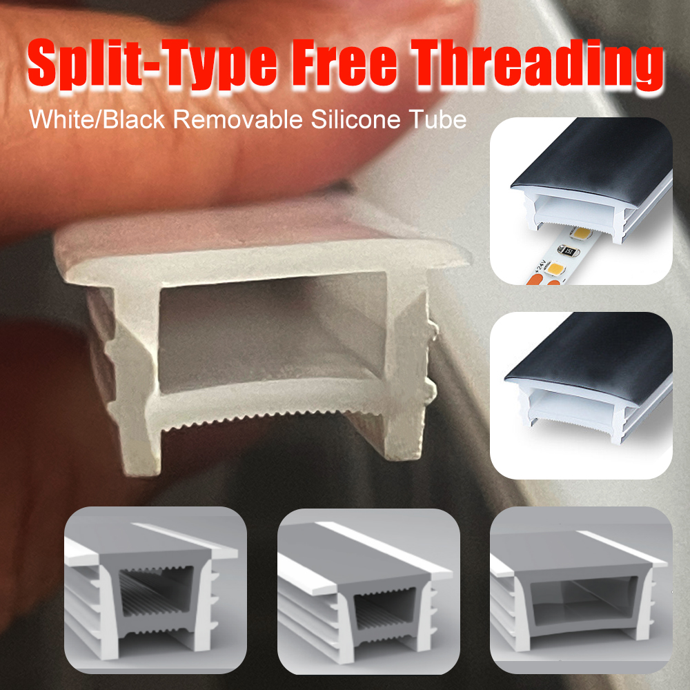 Outdoor Power Lead Cover - Recessed LED Neon Tube Silicone Gel