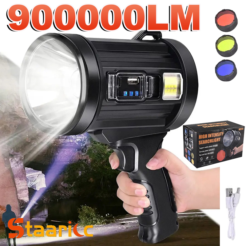 Outdoor Power Repair - 900000LM Rechargeable Led Spotlight Waterproof Handheld
