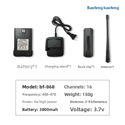 Outdoor Power Direct - Durable BAOFENG BF-868 Walkie-talkie Walkie-talkie USB