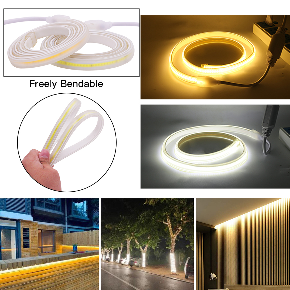 110V 220V COB LED Strip Light  – Outdoor Power Strip Weatherproof recenzja i cena