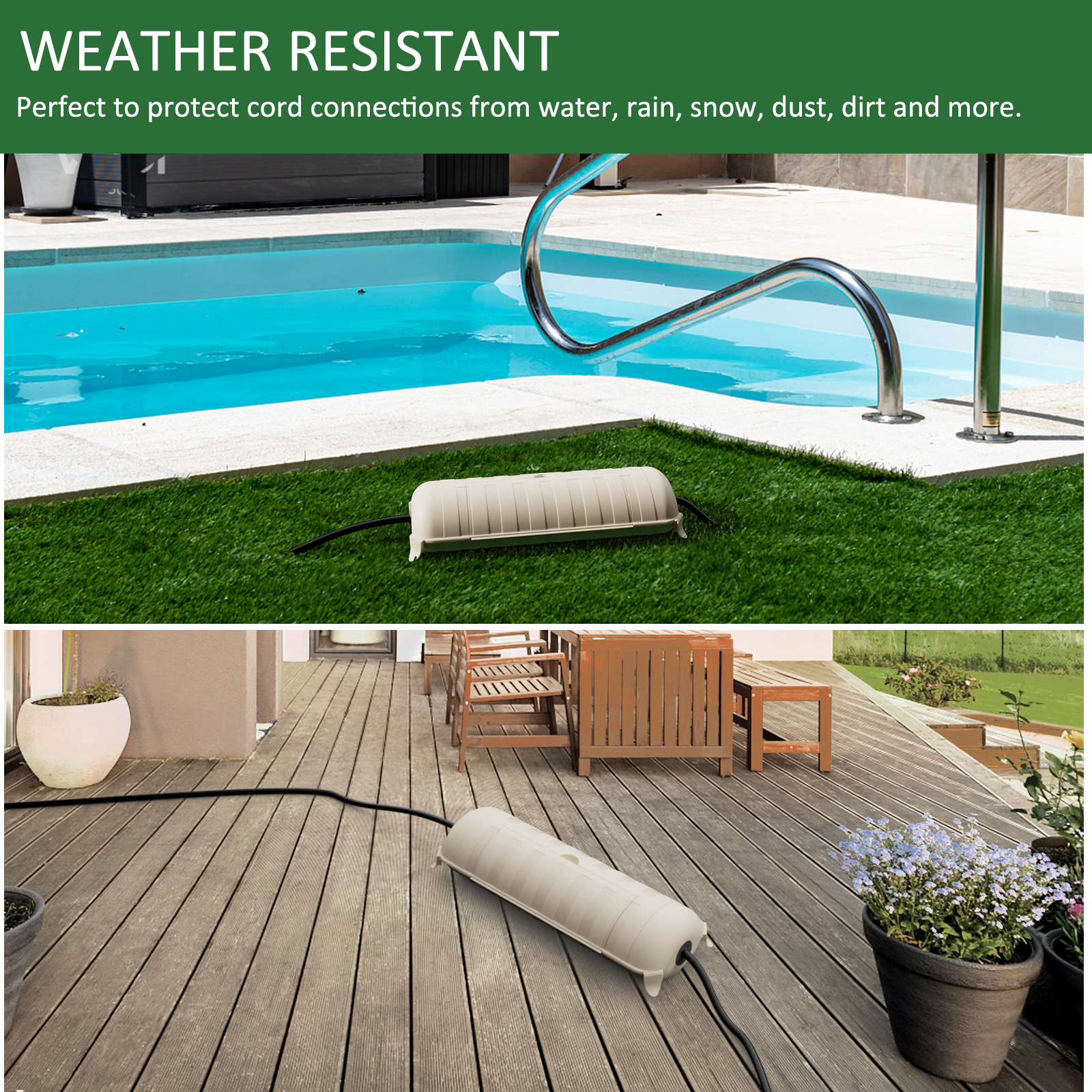 Outdoor Waterproof Connection  – Outdoor Power Lead Cover recenzja i cena