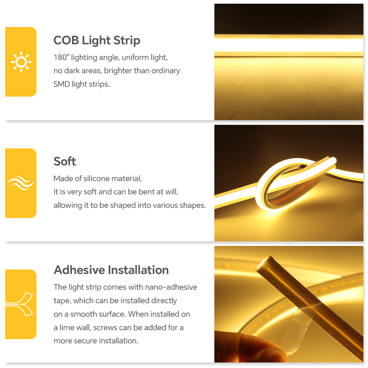 220V COB Led Strip High Densit – Outdoor Power Strip Weatherproof recenzja i cena