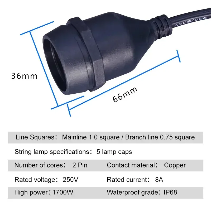 Outdoor E27 Threaded Head Lamp – Outdoor Power Strip Weatherproof recenzja i cena