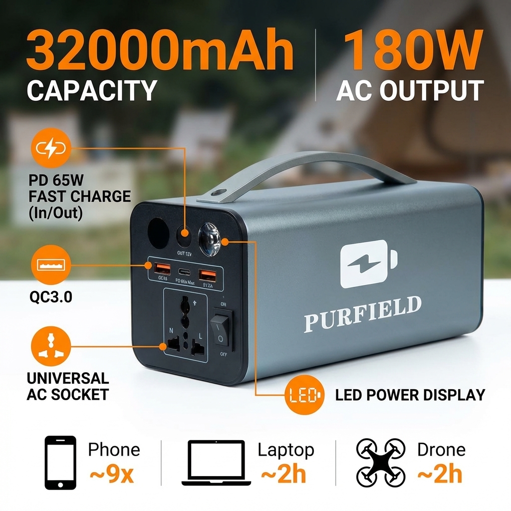 180W Outdoor Power Station 320 – Outdoor Power Generator recenzja i cena