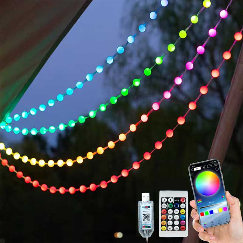 RGBIC Round ball 5V USB Blueto – Outdoor Power Strip Weatherproof recenzja i cena