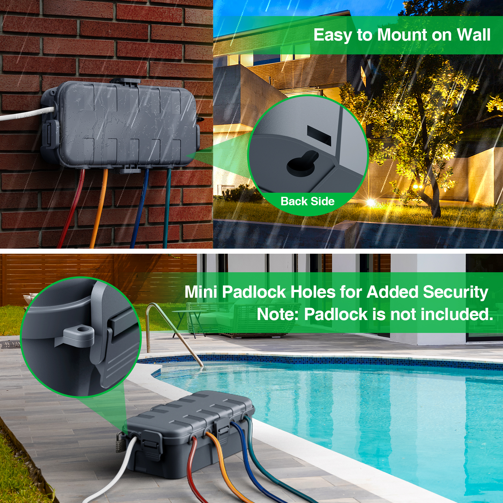 Medium IP54 Waterproof Electri – Outdoor Power Lead Cover recenzja i cena