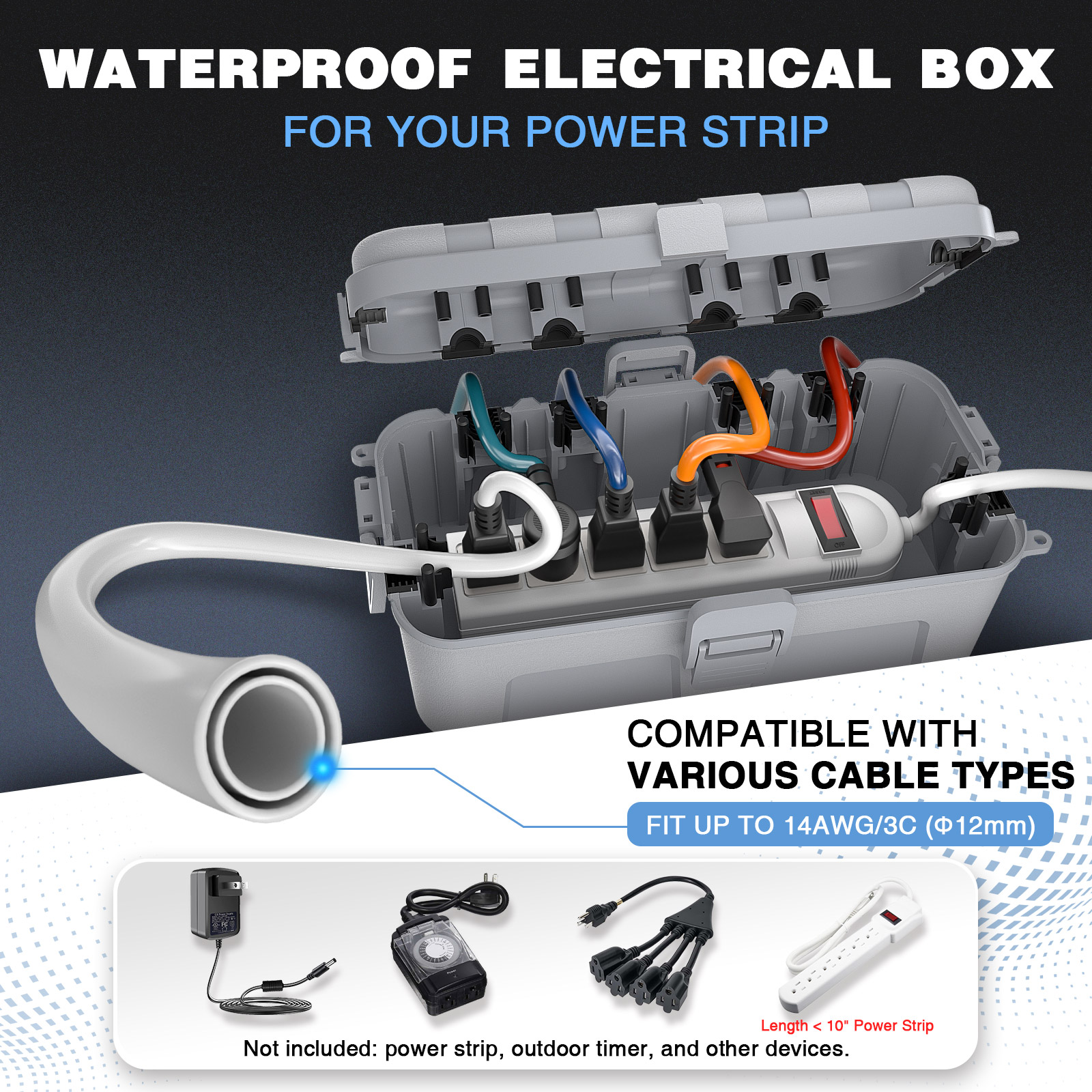 Medium IP54 Waterproof Electri – Outdoor Power Lead Cover recenzja i cena