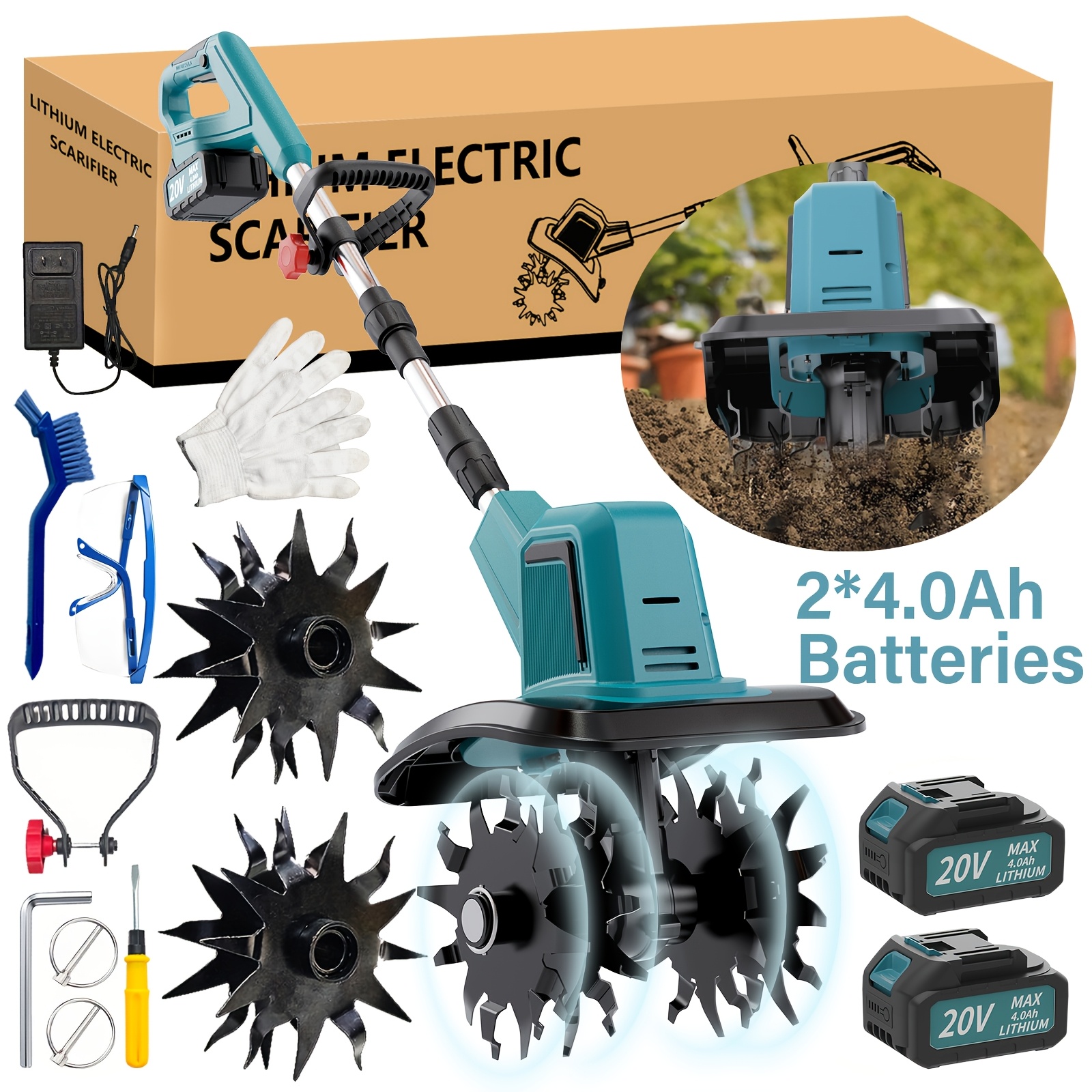 20V Cordless Tiller Cultivator – Garden Tiller Mini recenzja i cena