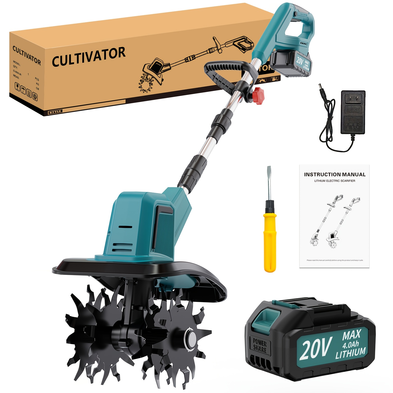 20V Cordless Tiller Cultivator – Garden Tiller Mini recenzja i cena