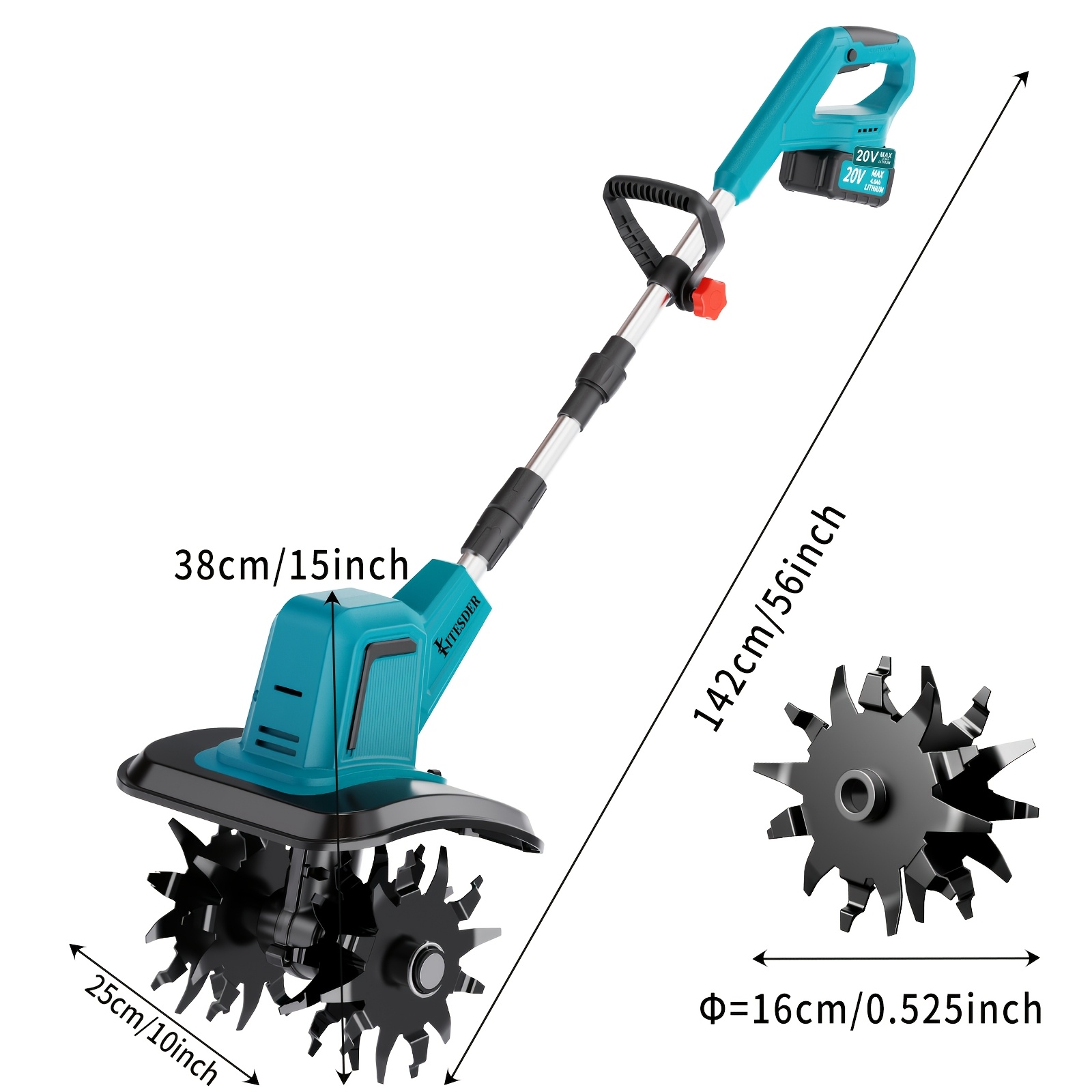 20V Cordless Tiller Cultivator – Garden Tiller Mini recenzja i cena