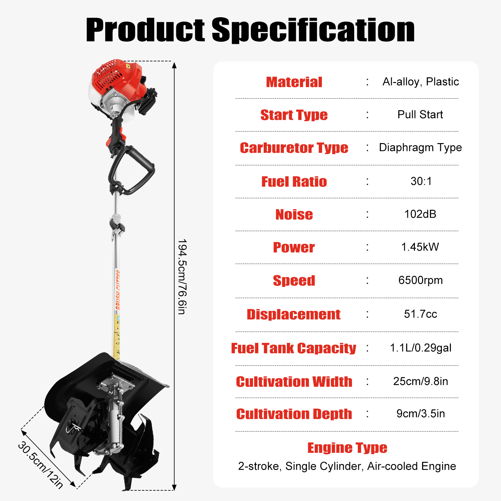 Gas Powered Mini Tiller Cultiv – Garden Tiller Mini recenzja i cena