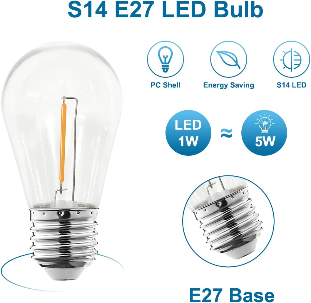 10pack S14 Dimmable Filament B – Outdoor Power Lead Cover recenzja i cena