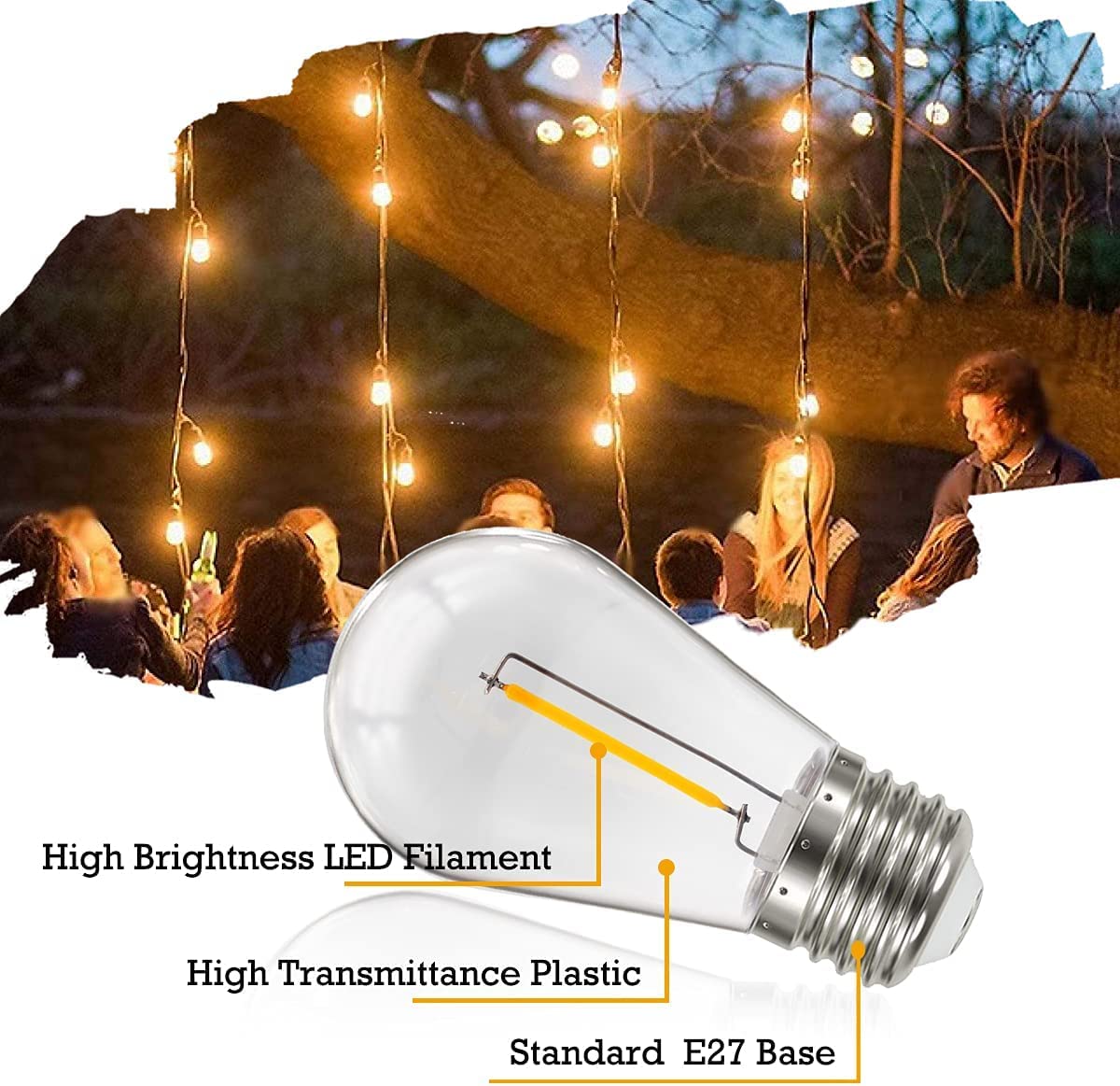 10pack S14 Dimmable Filament B – Outdoor Power Lead Cover recenzja i cena