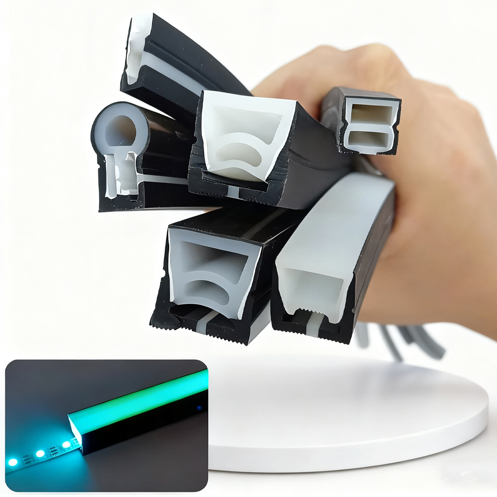 Black Silicone Tube LED Neon L – Outdoor Power Strip Weatherproof recenzja i cena