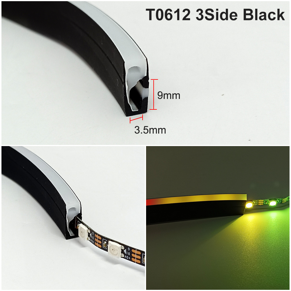 Black Silicone Tube LED Neon L – Outdoor Power Strip Weatherproof recenzja i cena