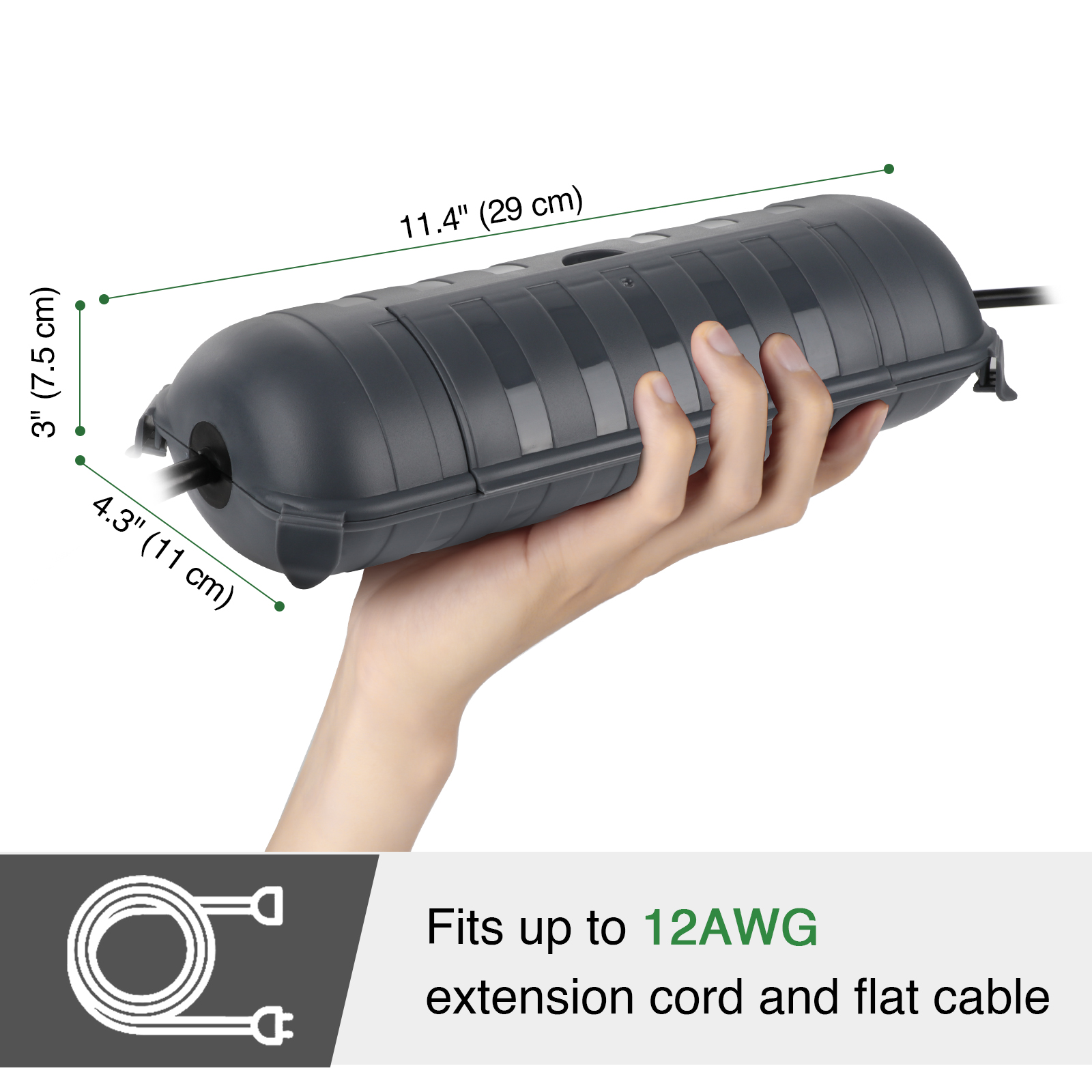 Outdoor Waterproof Connection  – Outdoor Power Lead Cover recenzja i cena