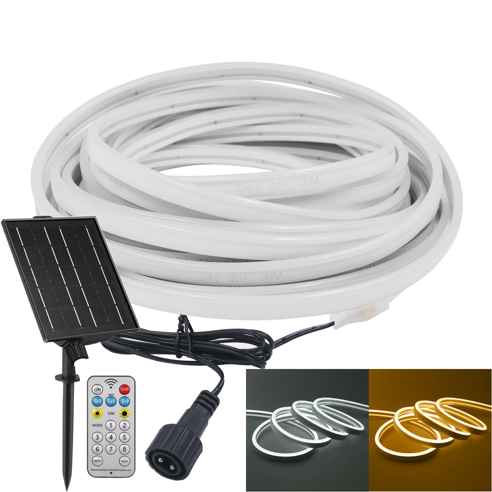 24V Solar Neon Light LED Strip – Outdoor Power Strip Weatherproof recenzja i cena